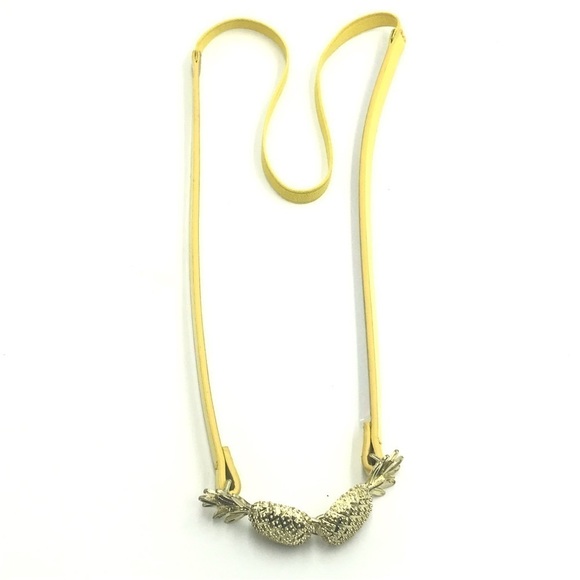 Pineapple Womens Elastic Bright Vibrant Butter Yellow Belt Hook Clasp - Picture 2 of 9